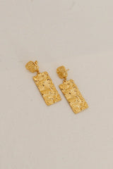 18K Gold Plated Vintage Charm Earrings Gold