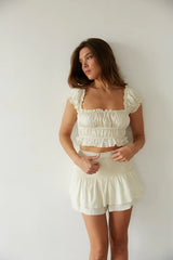 Kaylor Smocked Puff Sleeve Top