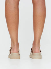 Roxxie Sandals Beige Linen