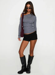 Beller Long Sleeve Top Navy Stripe