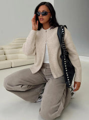 Lexene Zip Through Jumper Oat