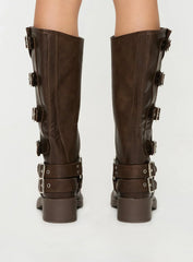 Buckle Down Boots Brown