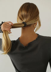 Silk Hair Tie in Pebble