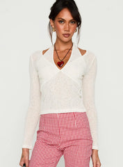 Levitating Long Sleeve Top White
