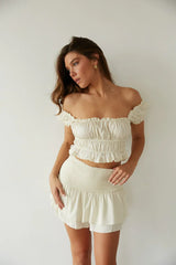 Kaylor Smocked Puff Sleeve Top
