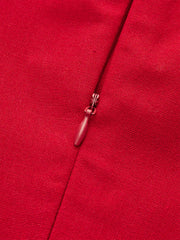 Shirt-Collar Pleated Dress with Belt