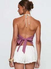 Carmelah Top Purple / White