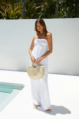 Mollie Miles Strapless Top White